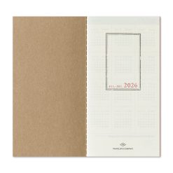TRAVELER'S Notebook Diary 2026 Weekly Vertical Second Half