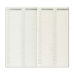 TRAVELER'S Notebook Diary 2026 Weekly Vertical Second Half