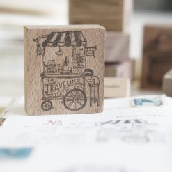 Black Milk Project Travelling Stationer Rubber Stamp - Stationery Cart
