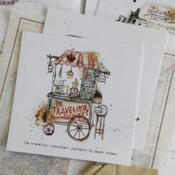 Black Milk Project Travelling Stationer Postcard - Stationery Cart