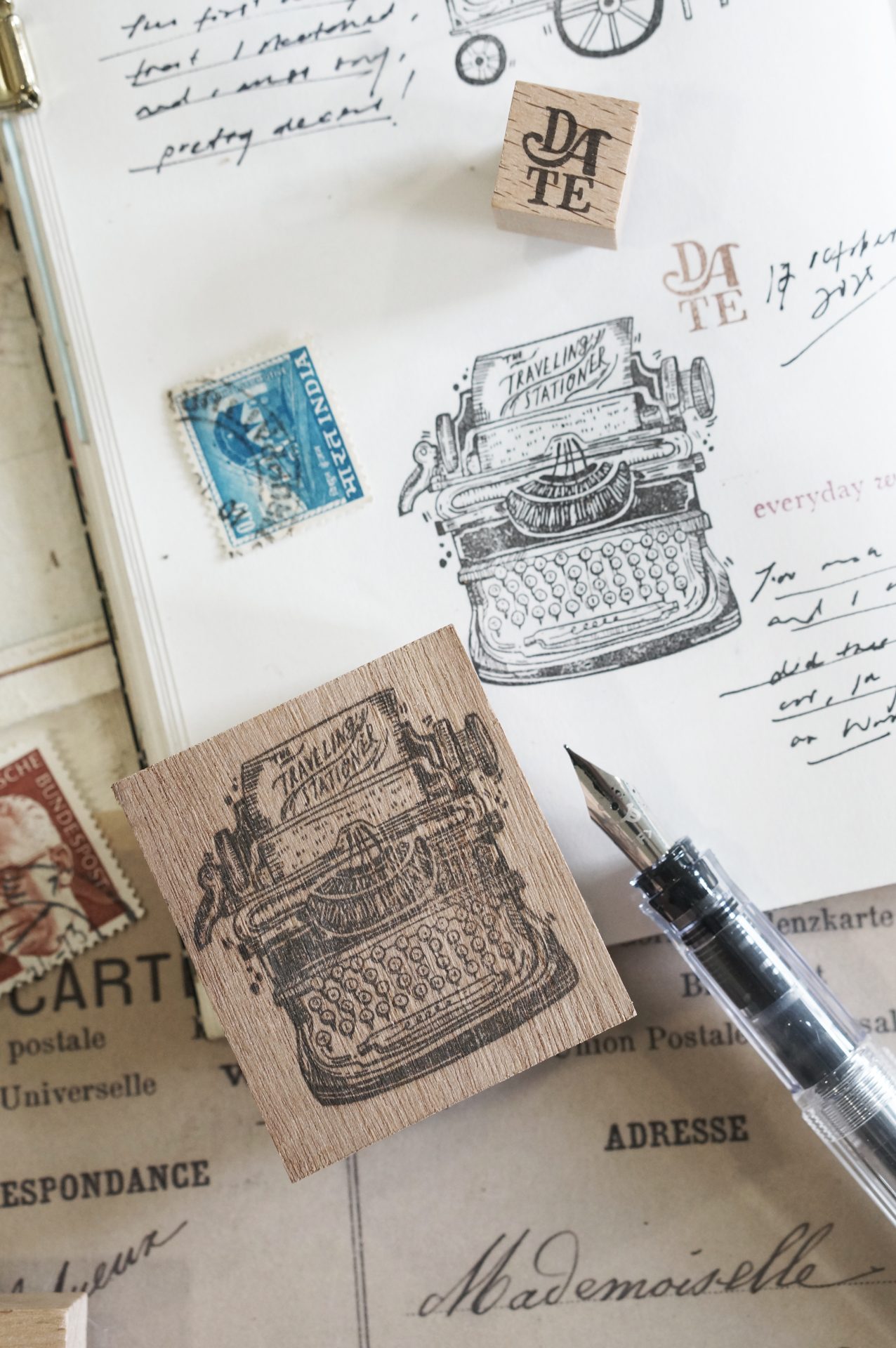 Black Milk Project Travelling Stationer Rubber Stamp - Typewriter