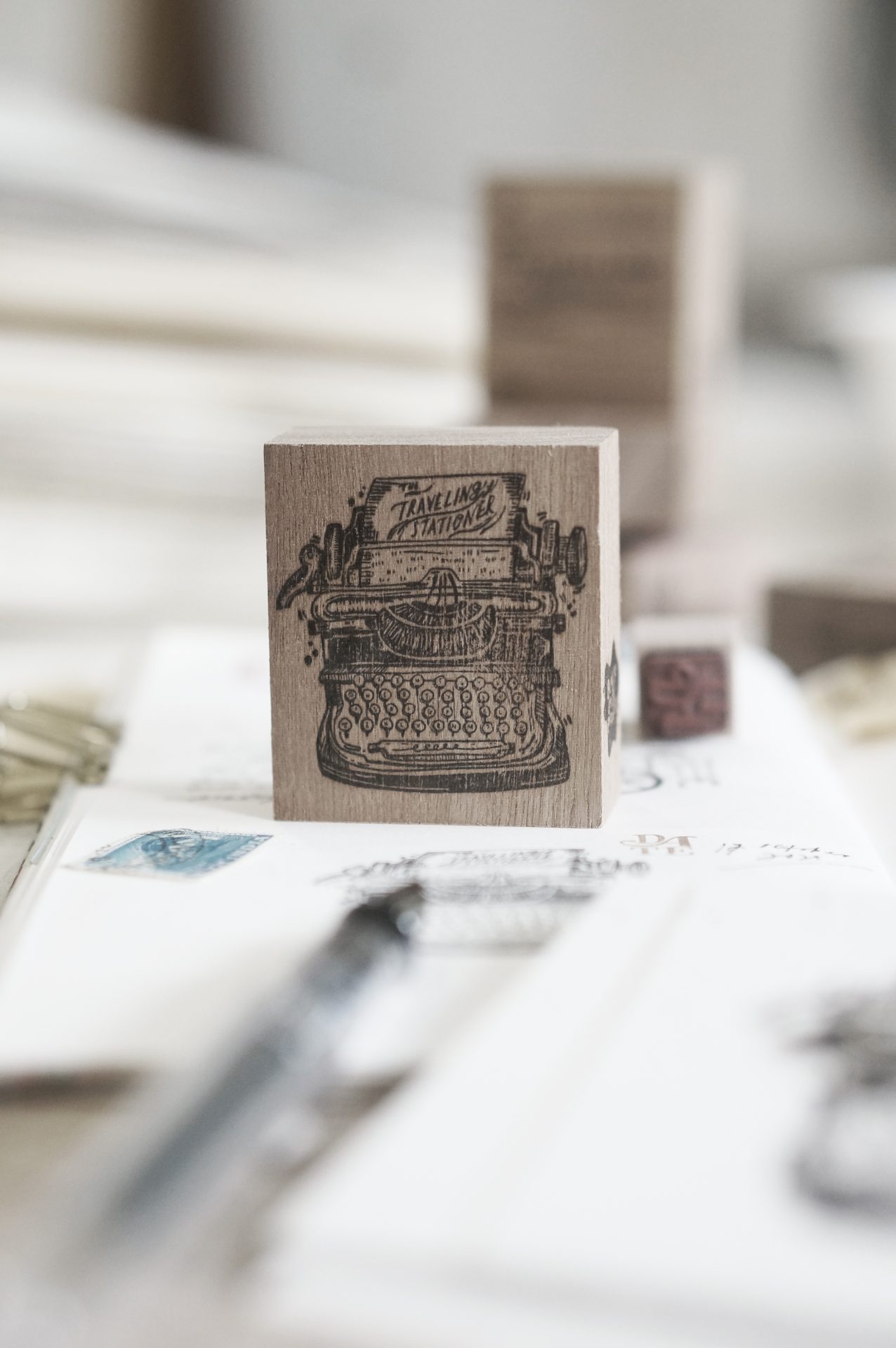 Black Milk Project Travelling Stationer Rubber Stamp - Typewriter