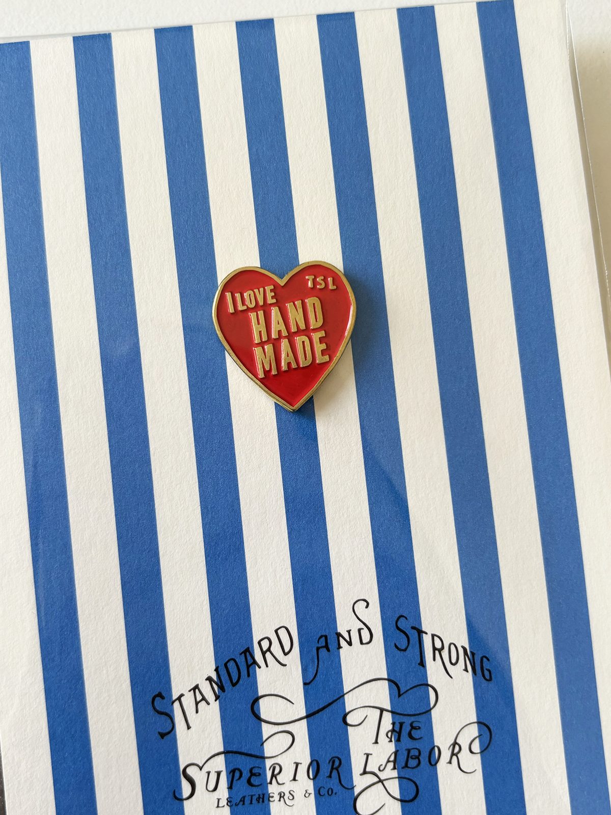 The Superior Labor Love Handmade Heart Logo Charm / Pin
