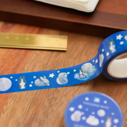 Thousand Skies Stamp Washi Tape - Silver Moon Rabbit