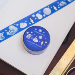 Thousand Skies Stamp Washi Tape - Silver Moon Rabbit