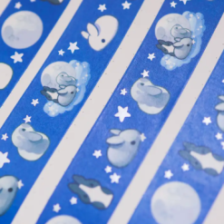 Thousand Skies Stamp Washi Tape - Silver Moon Rabbit
