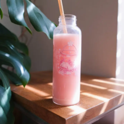 Thousand Skies Transparent Vinyl Sticker - Cherry Blossom Axolotl