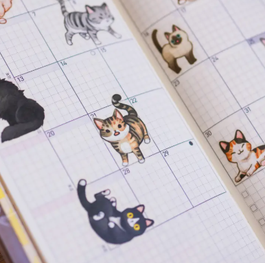 Thousand Skies Washi Sticker Sheet - Neighbourhood Cats