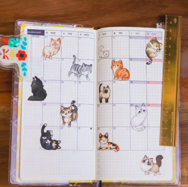 Thousand Skies Washi Sticker Sheet - Neighbourhood Cats
