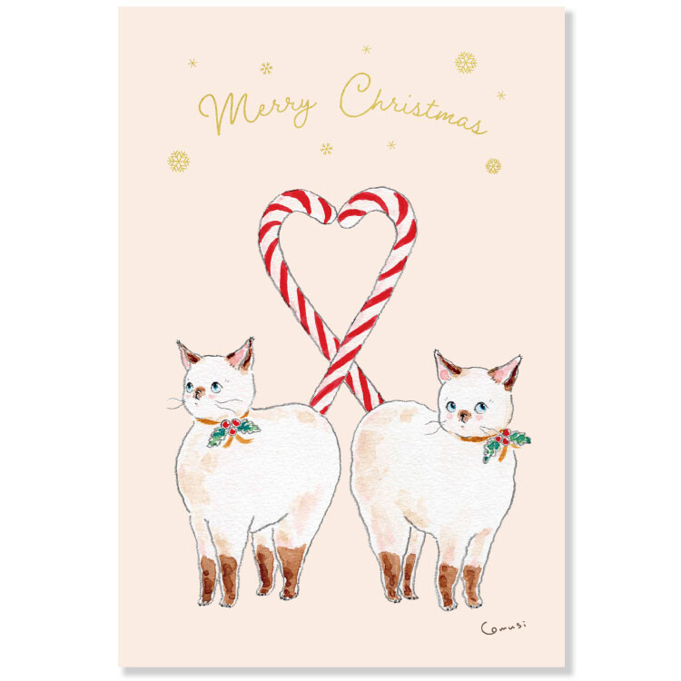 Tocoro Comugi Christmas Postcard - Candy