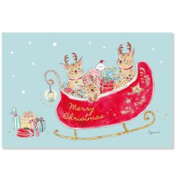 Tocoro Comugi Christmas Postcard - Sledge