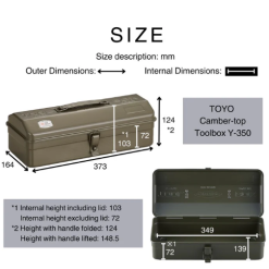 Toyo Steel Camber-top Toolbox Y-350