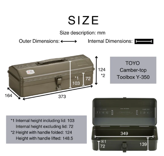 Toyo Steel Camber-top Toolbox Y-350