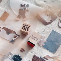 Nove Origami Words Rubber Stamps