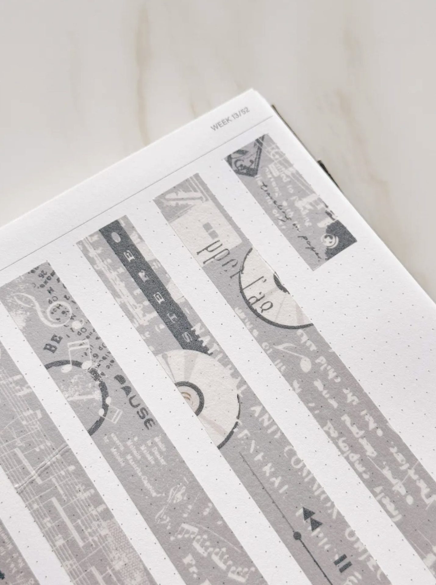 Traveling on Paper Music Collage Washi Tape