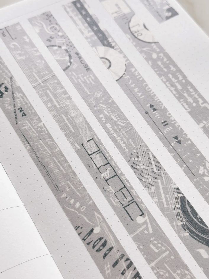 Traveling on Paper Music Collage Washi Tape
