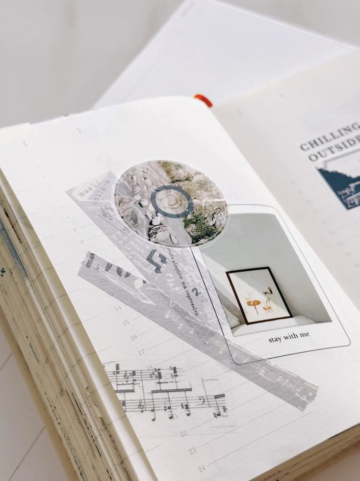 Traveling on Paper Music Collage Washi Tape