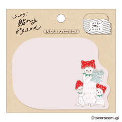 Hisago Tokoromugi L Cat Sticky Notes - Strawberry Cats