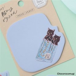 Hisago Tokoromugi M Cat Sticky Notes - Chocolate Cat - Image 2