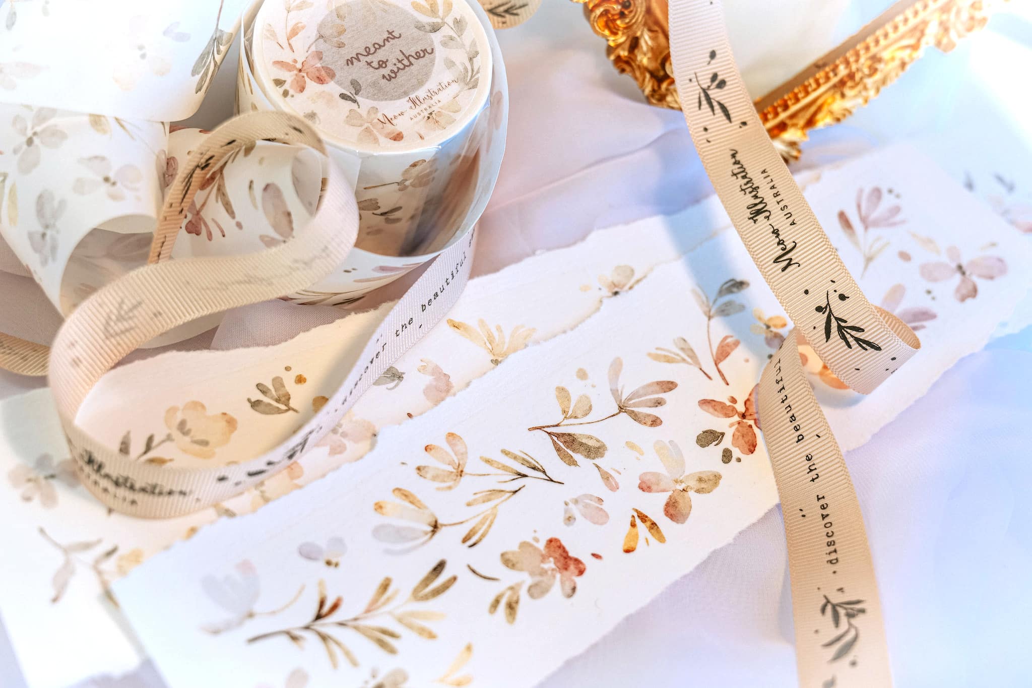 Meow Illustration Tape - Meant to Wither (washi or PET) - Image 2