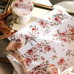 Meow Illustration Tape - Summer Roses (washi or PET)