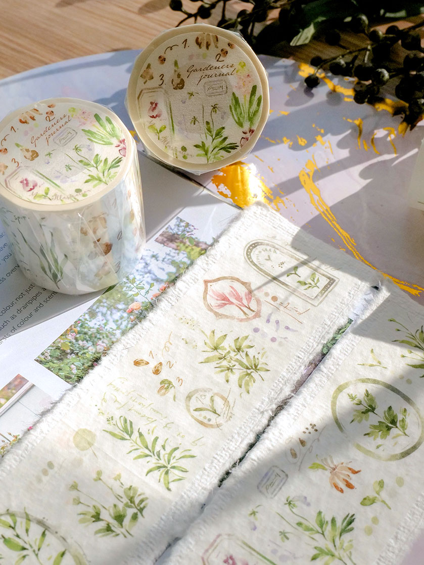 Meow Illustration "Gardeners Journal" Washi Tape