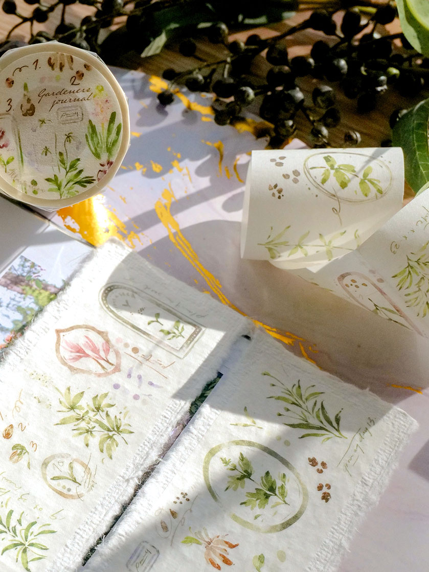 Meow Illustration "Gardeners Journal" Washi Tape