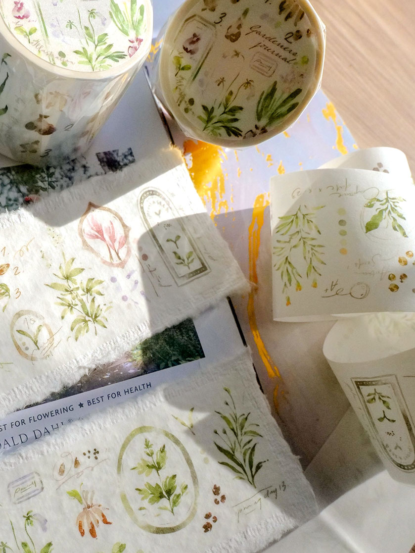 Meow Illustration "Gardeners Journal" Washi Tape - Image 7