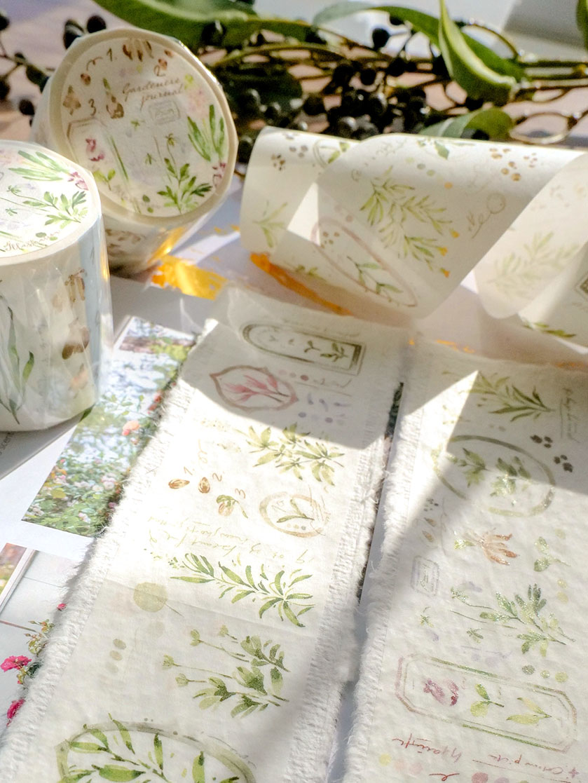 Meow Illustration "Gardeners Journal" Washi Tape