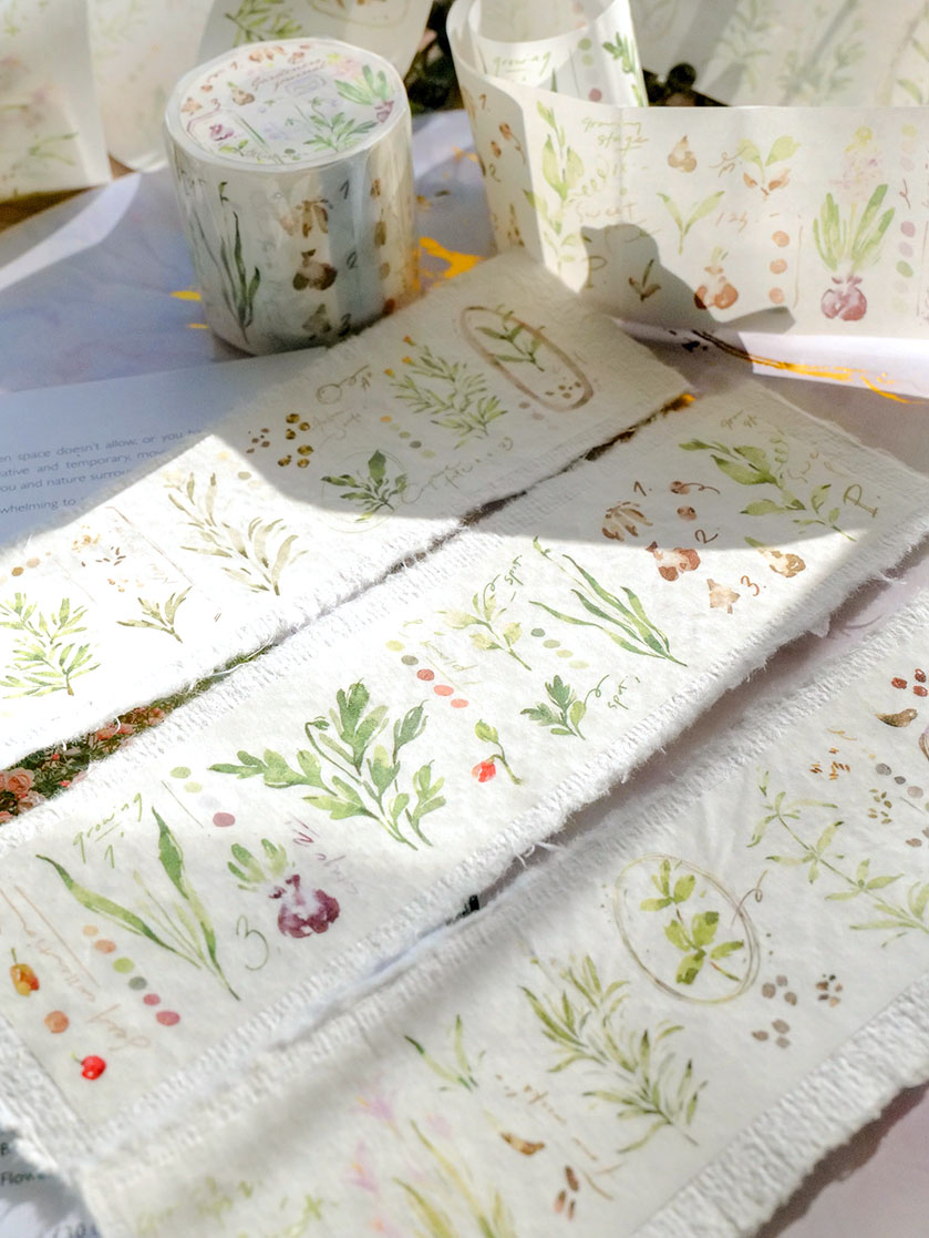 Meow Illustration "Gardeners Journal" Washi Tape