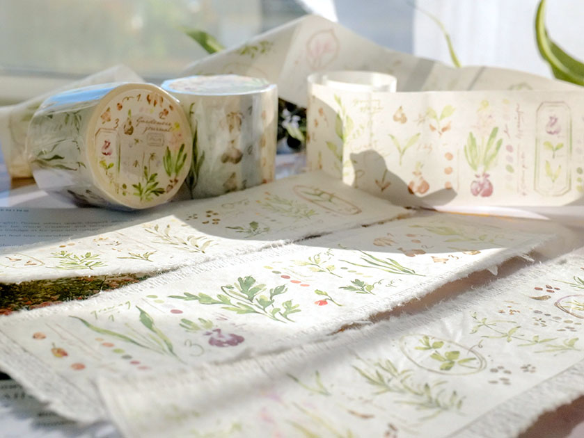 Meow Illustration "Gardeners Journal" Washi Tape