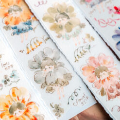 Meow Illustration Tape - Flower Girls