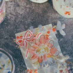 Meow Illustration Tape - Flower Girls