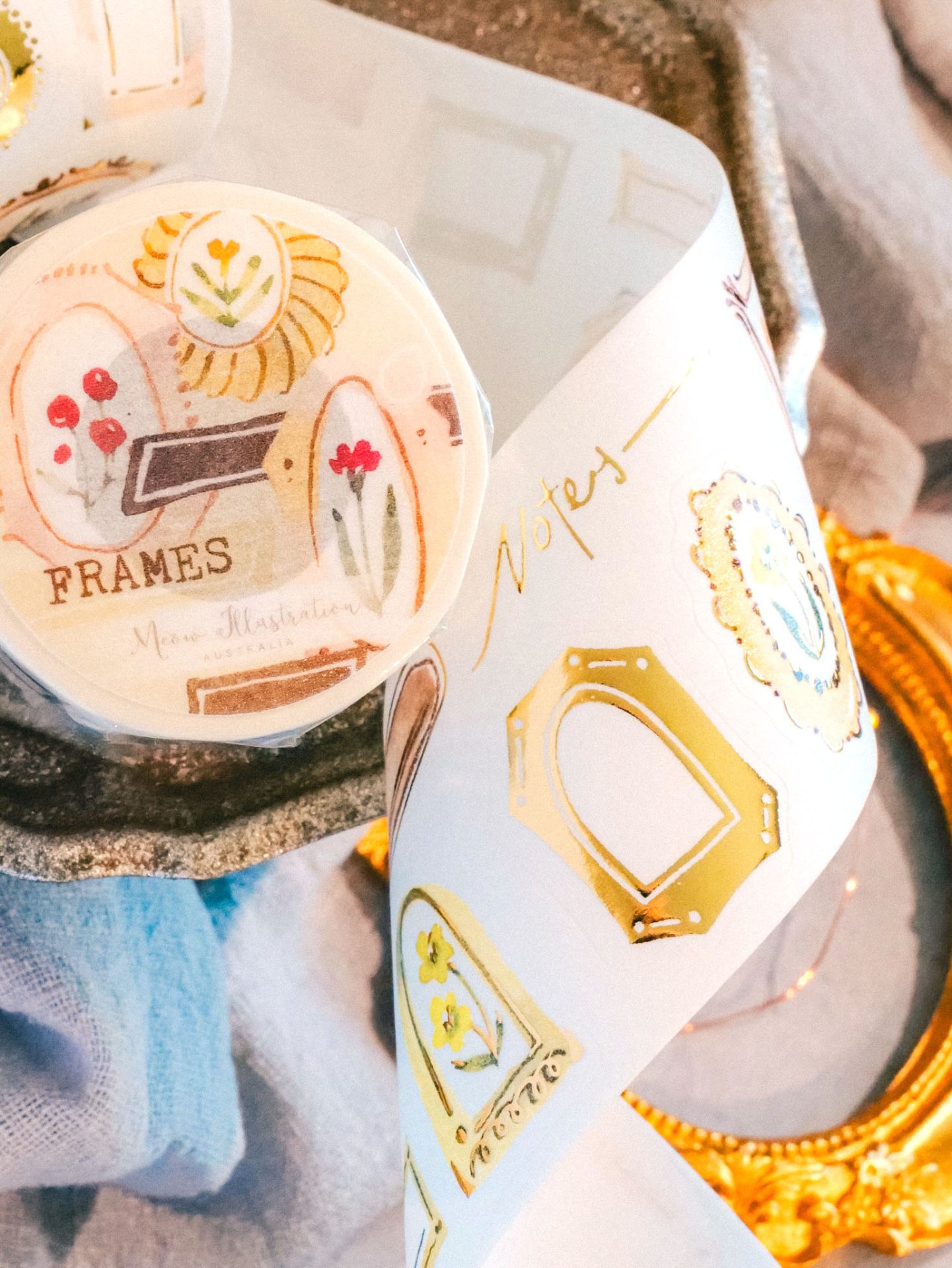 Meow Illustration "Frames" Kiss-Cut Tape – Washi & PET