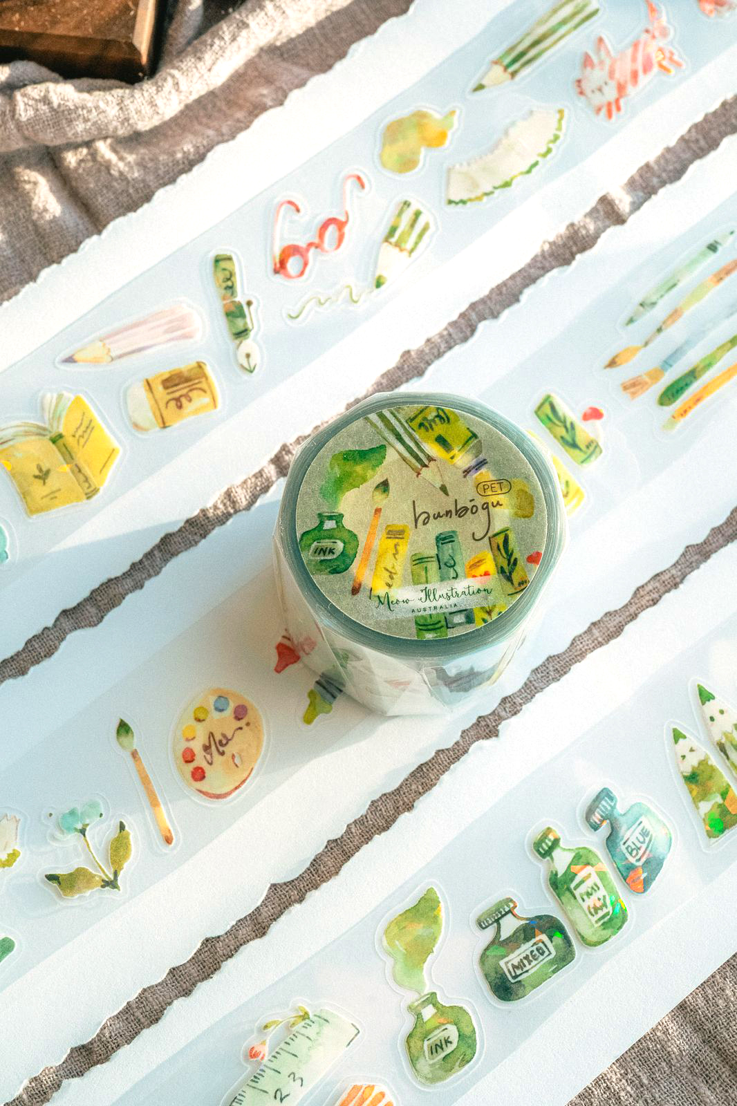 Meow Illustration Bunbōgu Kiss-cut tape