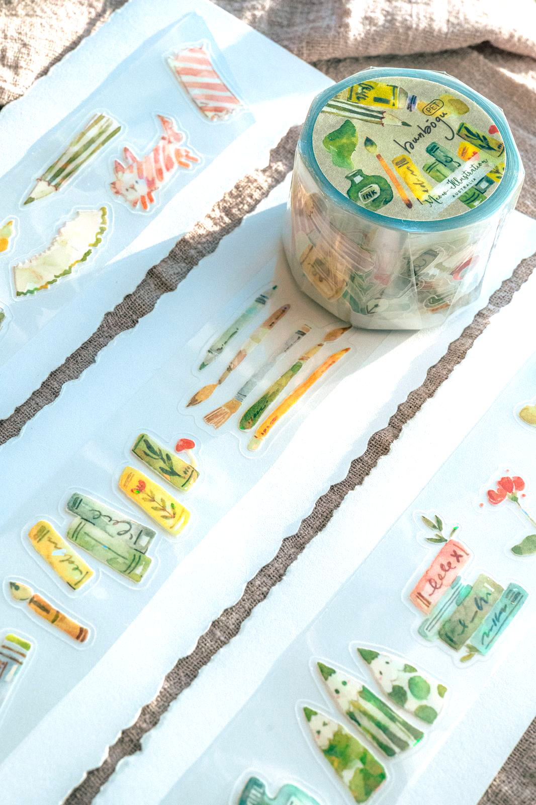 Meow Illustration Bunbōgu Kiss-cut tape