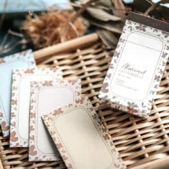 Meow Illustration Letterpress Memo Pad - Almond