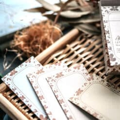 Meow Illustration Letterpress Memo Pad - Almond