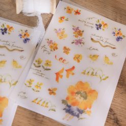 Meow Illustration "Flower Girl Lemon" Transfer Stickers