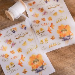 Meow Illustration "Flower Girl Lemon" Transfer Stickers