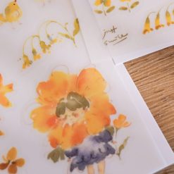 Meow Illustration "Flower Girl Lemon" Transfer Stickers