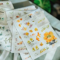 Meow Illustration "Flower Girl Lemon" Transfer Stickers
