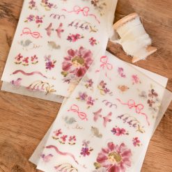 Meow Illustration "Flower Girl Wisteria" Transfer Stickers