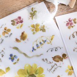 Meow Illustration "Flower Girl Grass" Transfer Stickers