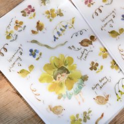 Meow Illustration "Flower Girl Grass" Transfer Stickers