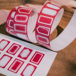 Meow Illustration "Garnet" Label Stickers Roll