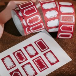 Meow Illustration "Garnet" Label Stickers Roll