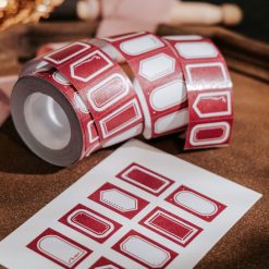 Meow Illustration "Garnet" Label Stickers Roll