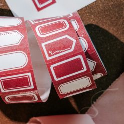 Meow Illustration "Garnet" Label Stickers Roll