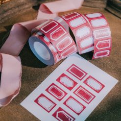 Meow Illustration "Garnet" Label Stickers Roll